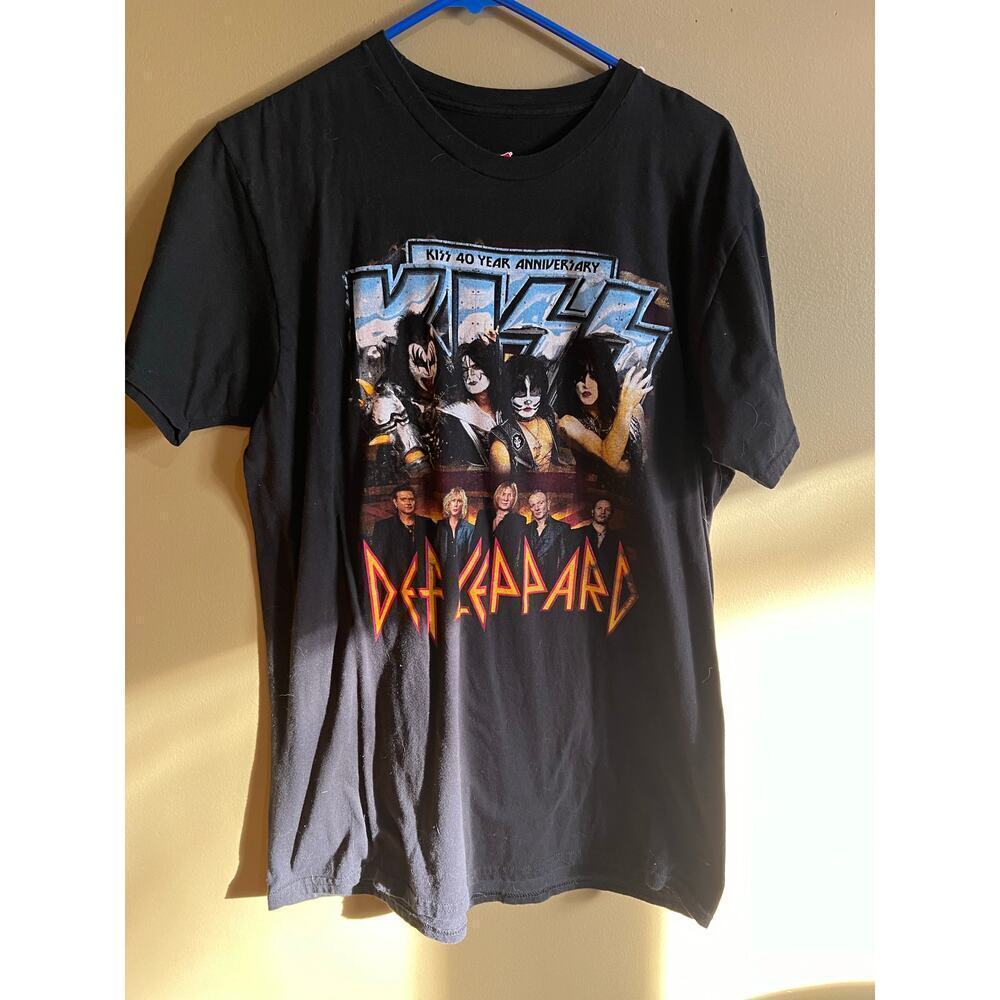 Kiss and Def Leopard concert 2014 T shirt L